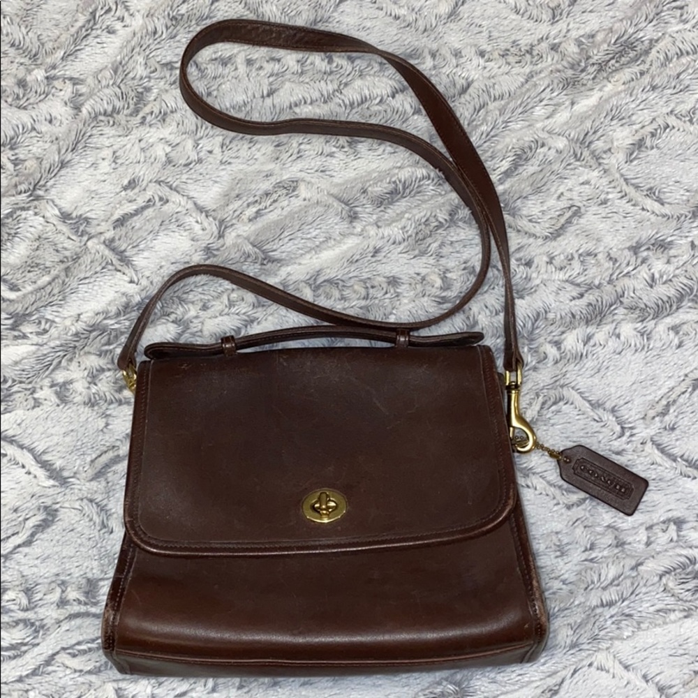 Coach brown shoulder bag/cross body